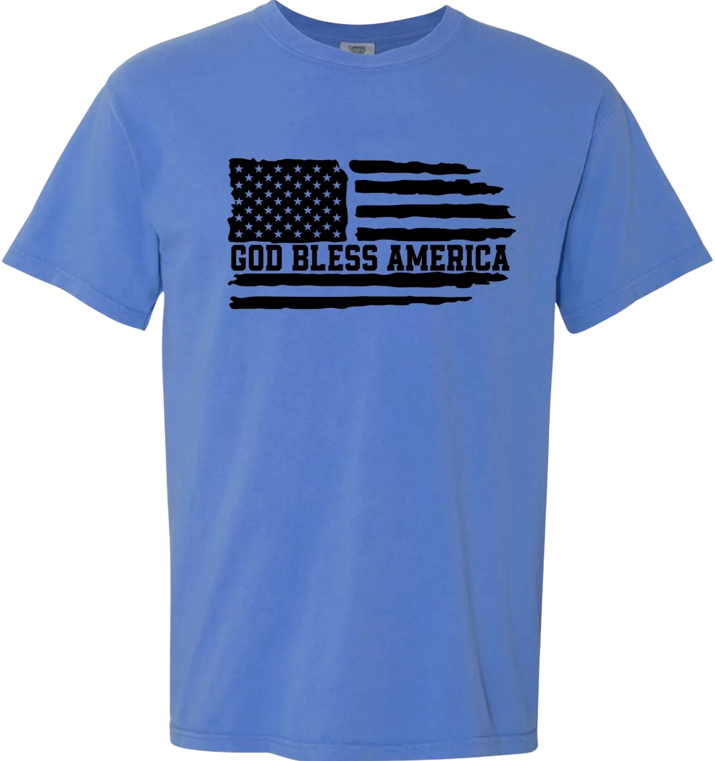 God Bless America Flag short sleeve tee