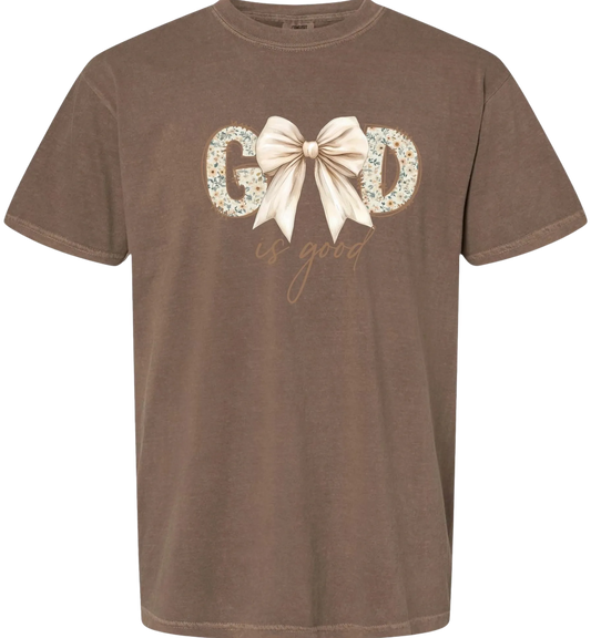 God Is Good Bow short sleeve tee