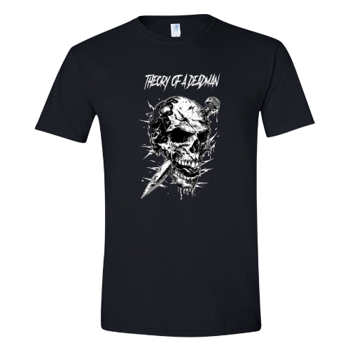 Theory of a Deadman Dagger through Skull short sleeve tee