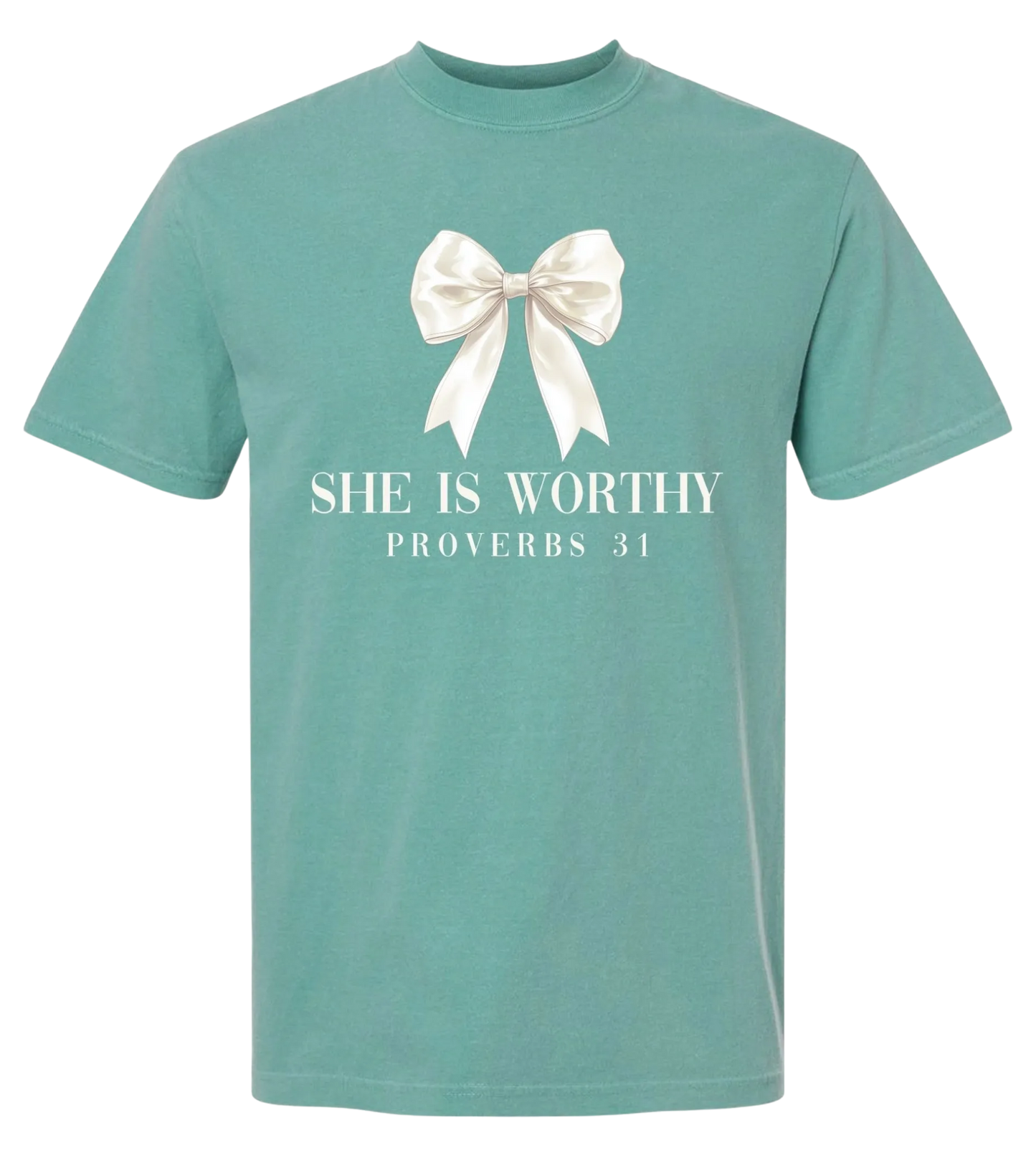 She is Worthy Bow short sleeve tee